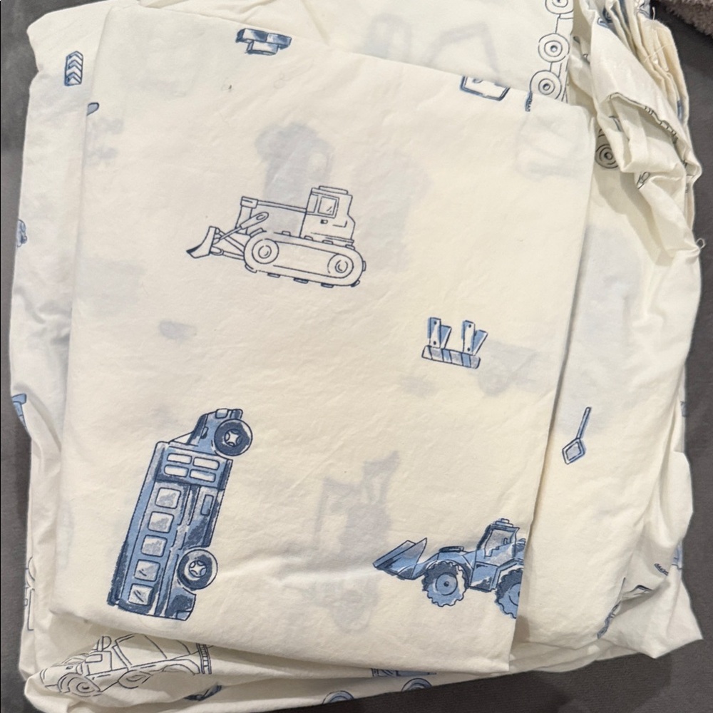 Nestig Road Work Twin Sheet Set